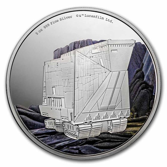 2022 Niue 5 oz Silver Star Wars Sandcrawler (Box & COA) 2022 Niue 5 oz Silver Star Wars Sandcrawler (Box & COA)